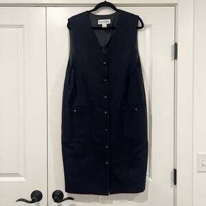 Norton McNaughton Womens Vintage Virgin Wool Button Down‎ Dress Sz 12